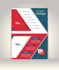 Flyer, brochure or magazine cover template