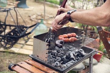 cocinando en barbacoa