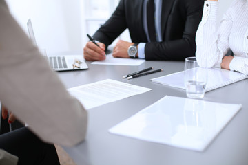 Group of business people working together in office