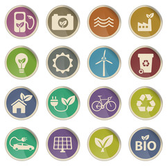 Alternative energy simply icons