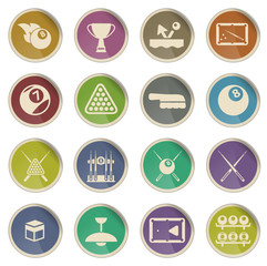 Billiards simply icons