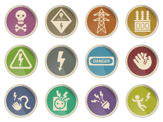 High voltage simply icons
