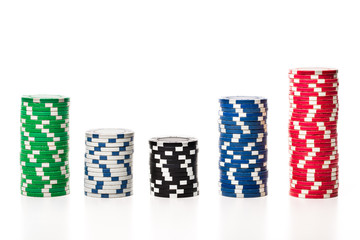 Fototapeta premium Poker chips isolated