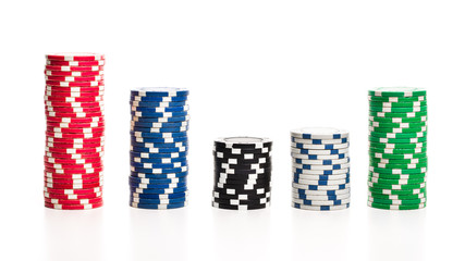 Fototapeta na wymiar Poker chips isolated