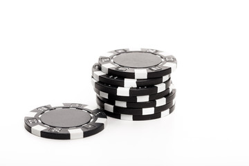 Poker chips isolated