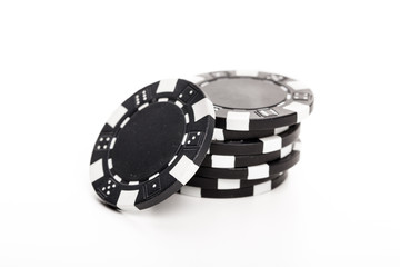 Poker chips isolated