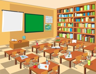 interior of classroom