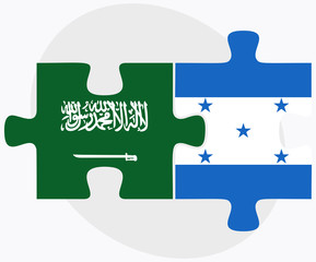 Saudi Arabia and Honduras Flags