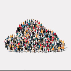 Fototapeta premium people clouds weather crowd