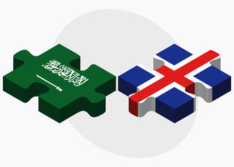 Saudi Arabia and Iceland Flags
