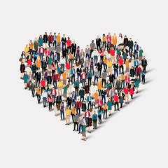 group  people  form  heart  love