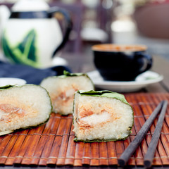 Banh chung, Traditional present for Lunar New Year, Vietnamese  dish. 