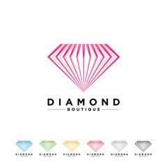 Elegant Classic Diamond Boutique Icon Logo