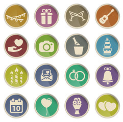Wedding simply icons