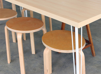 Empty Chair and Table Set ,Cafe restaurant