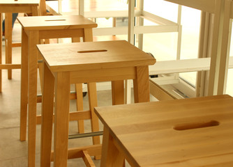 Empty Chair and Table Set ,Cafe restaurant