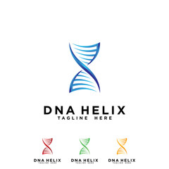 DNA abstract icon logo Elegant