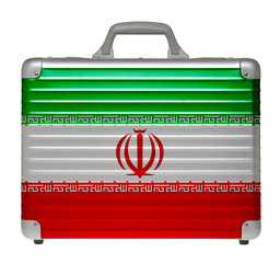 Aktenkoffer mit iranischer Staatsflagge