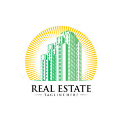 Real estate icon logo classic silhouette