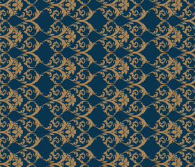 Classic vintage acanthus floral ornament pattern. Vector