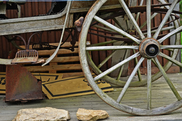 old carriage wheel detail