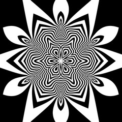 Black and White Abstract Striped Background. Vector Illustration