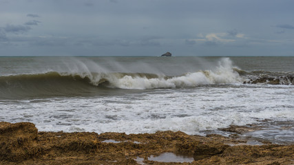 Storm on the Mediterranean Sea. Spain. 
