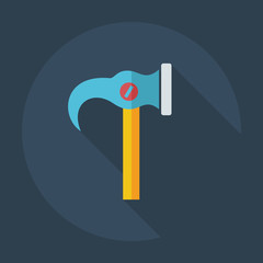 Flat modern design with shadow icons hammer