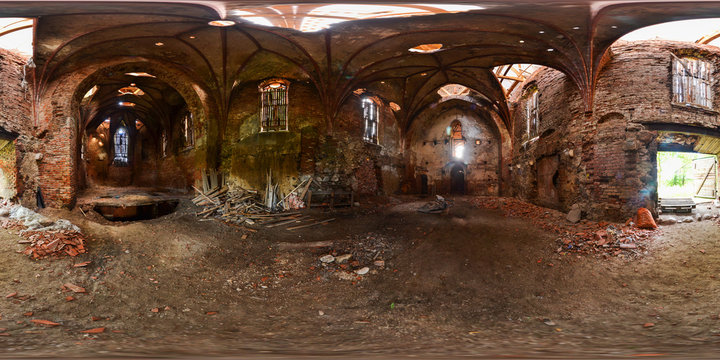 Spherical panorama of Lutheran church of Saint Katerina in the s