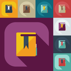 Flat modern design with shadow icons folder decree