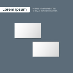 Business Card Mock Up White Empty Blank Copy Space Id