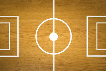 Wooden soccer field