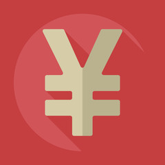 Obraz premium Flat modern design with shadow icons currency unit