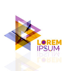 Logo, abstract geometric business icon