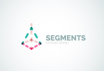 Vector outline minimal abstract geometric logo