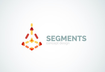 Vector outline minimal abstract geometric logo