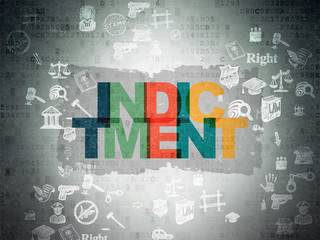 Law concept: Indictment on Digital Paper background