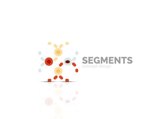 Vector outline minimal abstract geometric logo