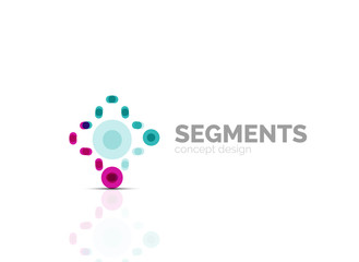 Fototapeta premium Vector outline minimal abstract geometric logo
