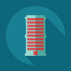 Flat modern design with shadow icons building