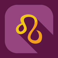 Fototapeta premium Flat modern design with shadow icons lion