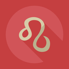 Flat modern design with shadow icons lion