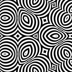 Black and White Background. Pattern With Optical Illusion. 