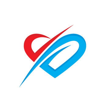 Abstract heart - vector logo concept illustration. Heart sign. Valentine's Day concept sign. Vector logo template. Design element.