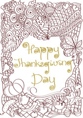 Happy Thanksgiving day. Illustration. Abstract