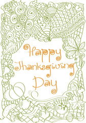Happy Thanksgiving day. Illustration. Abstract