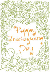 Fototapeta premium Happy Thanksgiving day. Illustration. Abstract