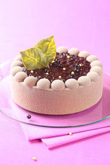 Chocolate Black Currant Mousse Cake