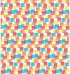 Seamless bright fun abstract modern pattern
