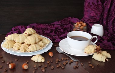 Breakfast with homemade cookies, bagels